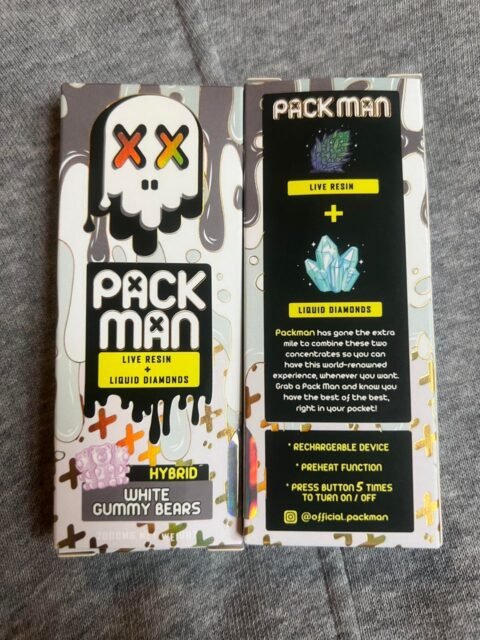 packman white gummy bears